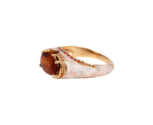 Alice Cicolini High Sari Hessonite Garnet Ring Side