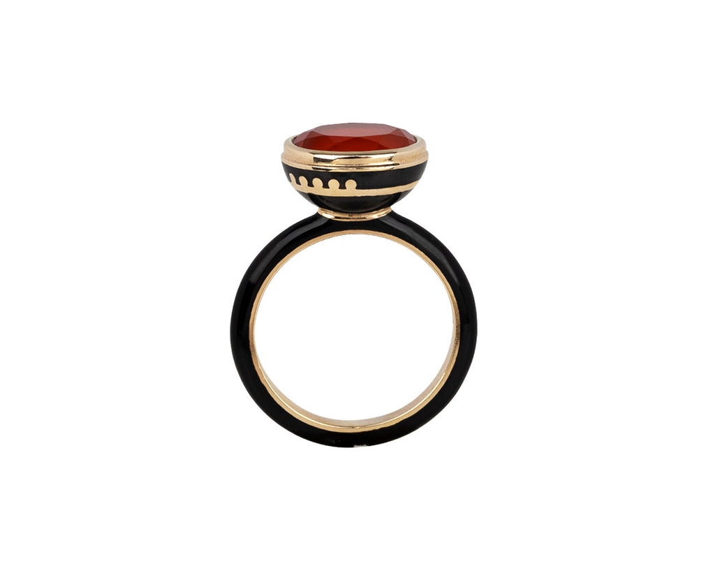 Sari Carnelian Laquer Enamel Ring