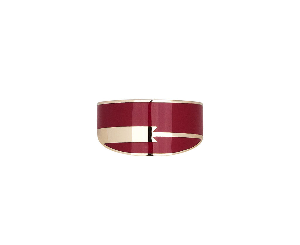 Sari Chanderi Garnet Stacking Ring
