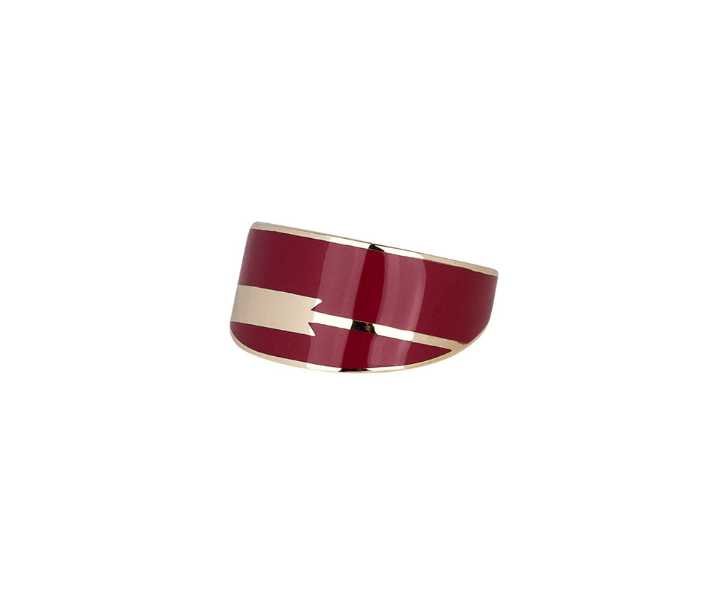 Sari Chanderi Garnet Stacking Ring