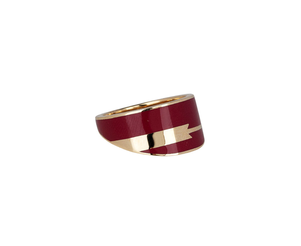 Sari Chanderi Garnet Stacking Ring