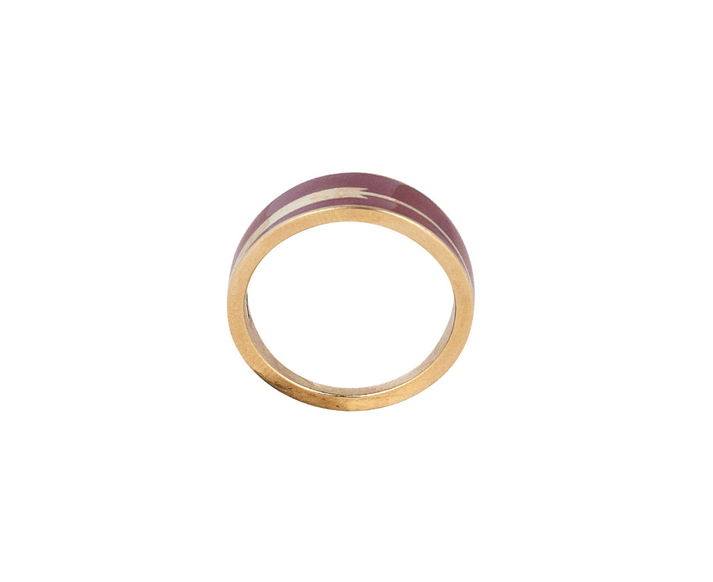 Sari Chanderi Garnet Stacking Ring