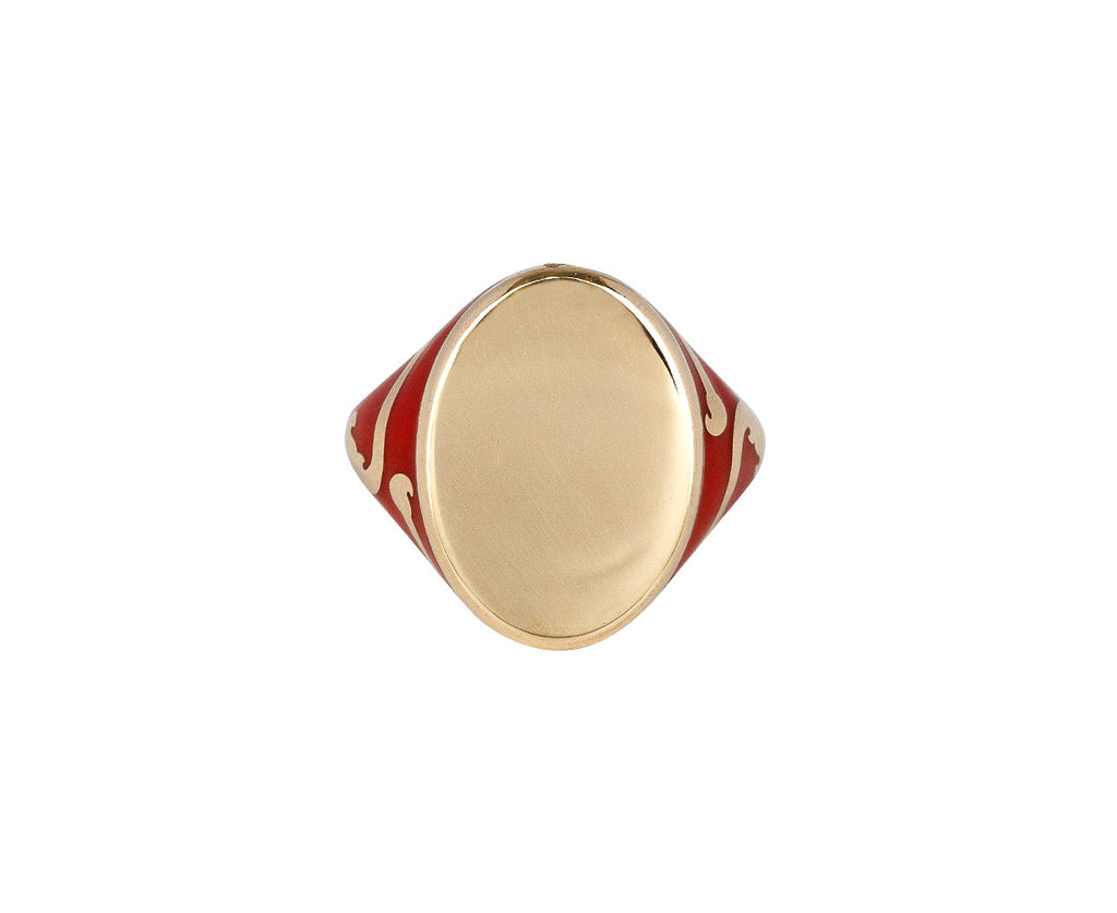 Red sales signet ring
