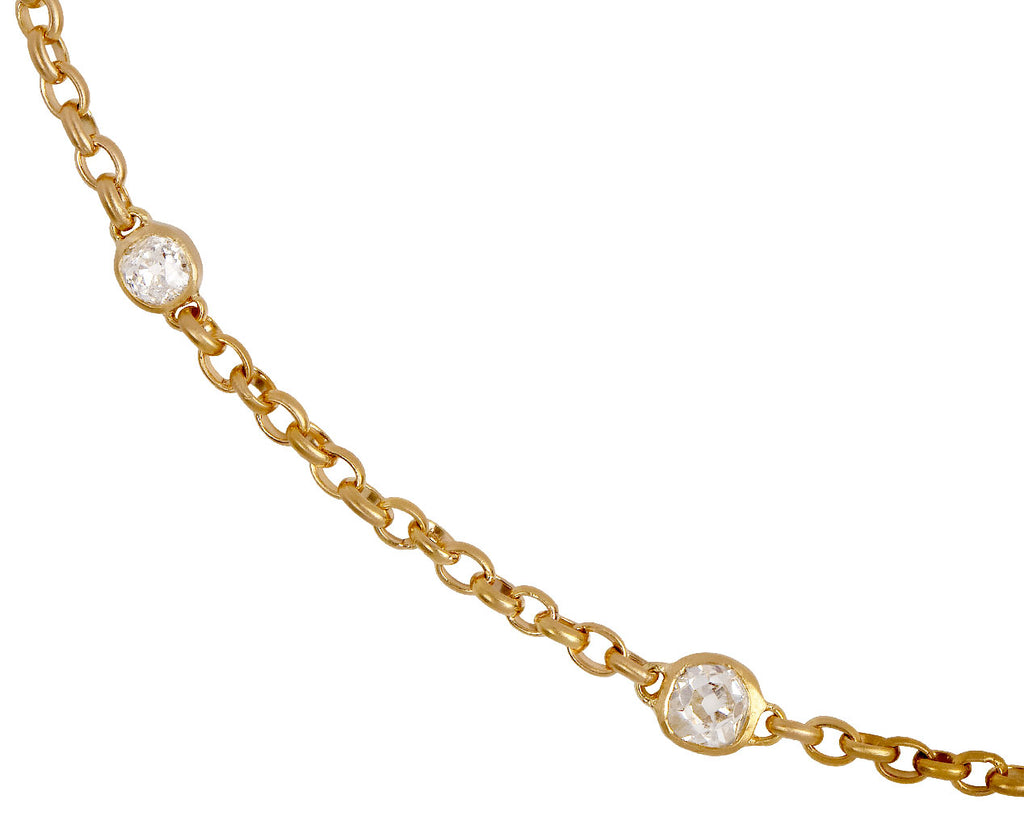 Darius Diamond Fairy Chain Necklace Close Up Diamonds