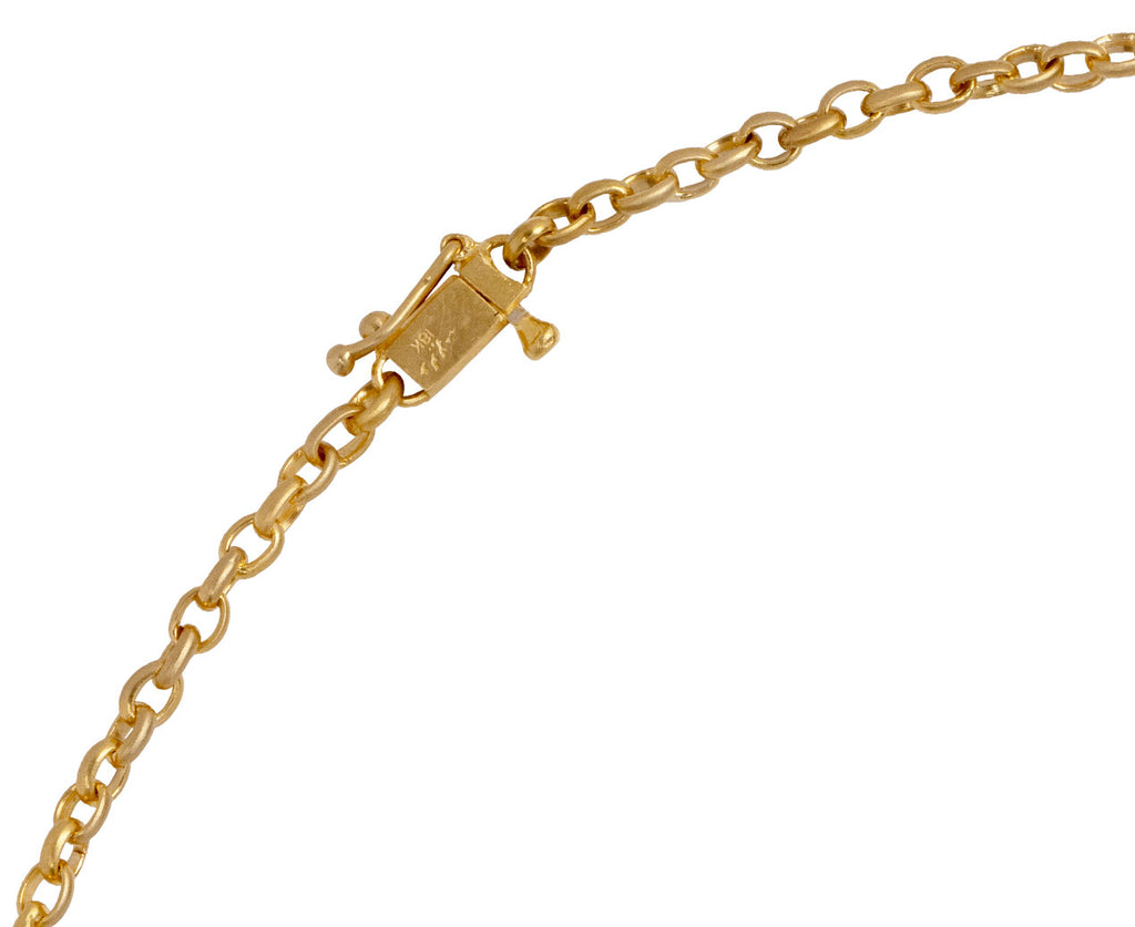Darius Diamond Fairy Chain Necklace Clasp Close Up