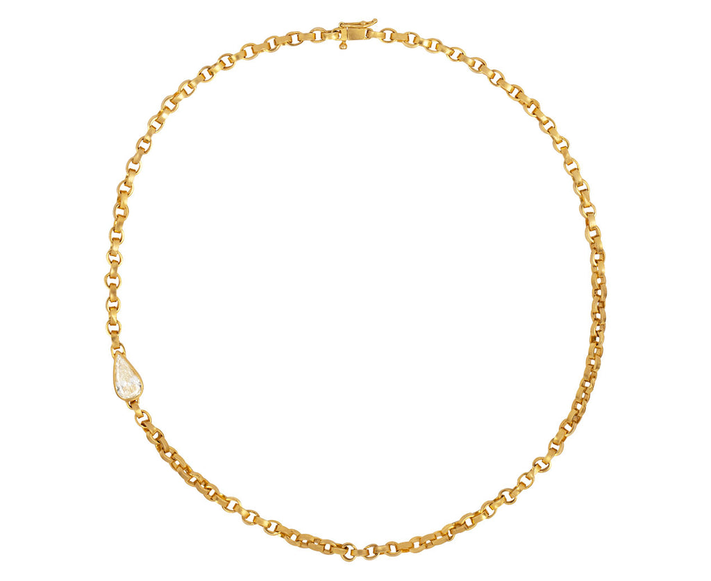 Darius Pear Shaped Diamond Signature Chain Necklace