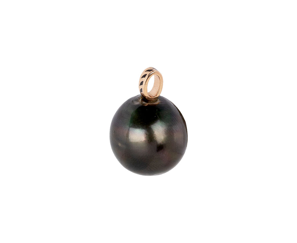 Dezso Dark Gray Pearl Charm Pendant ONLY Side View