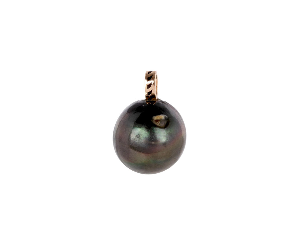 Dezso Dark Gray Pearl Charm Pendant ONLY Back