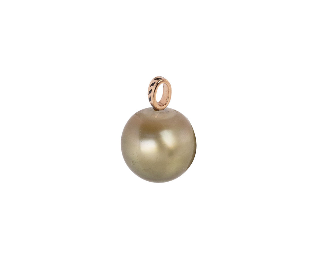 Dezso Taupe Pearl Charm Pendant ONLY Side View