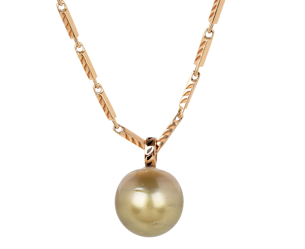 Dezso Taupe Pearl Charm Pendant ONLY On Chain