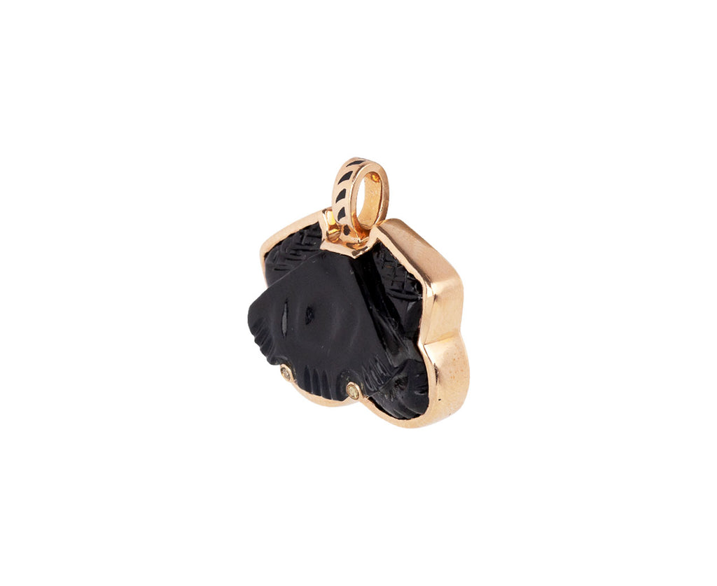 Dezso Blue Tigers Eye Diamond Eyed Crab Charm ONLY Side View