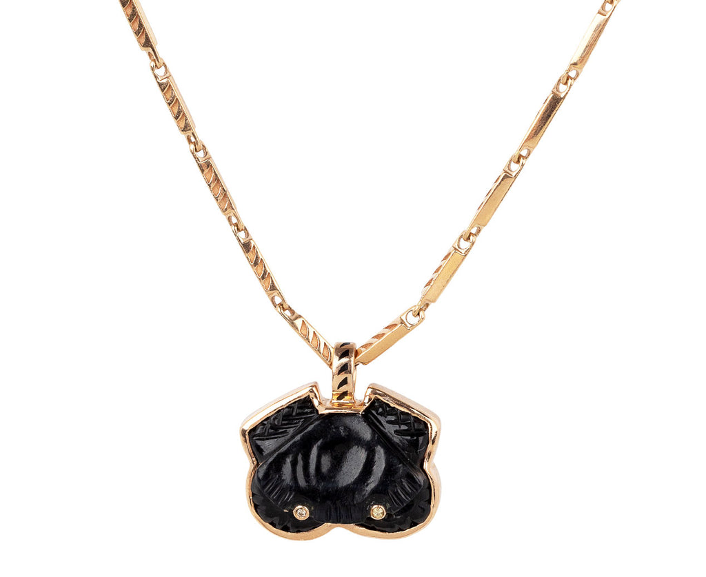 Dezso Blue Tigers Eye Diamond Eyed Crab Charm ONLY On Chain