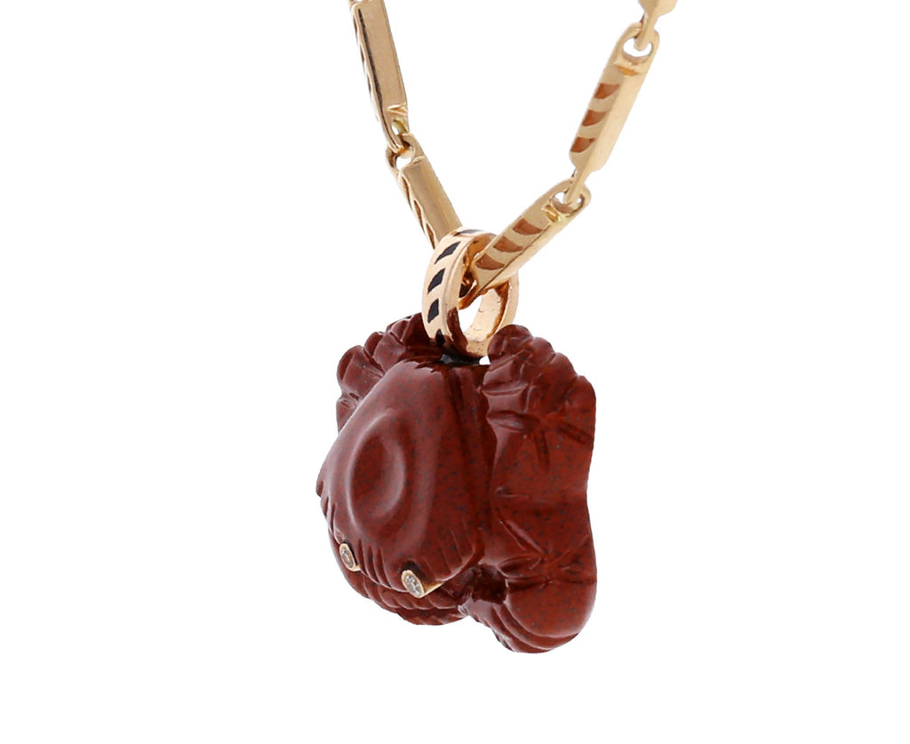 Red Jasper Diamond Eyed Crab Charm ONLY