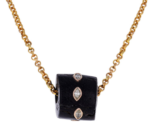 Marquise Diamond Coral Bead Pendant ONLY