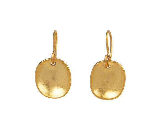 Jane Diaz Gold Plated Concave Drop Earrings