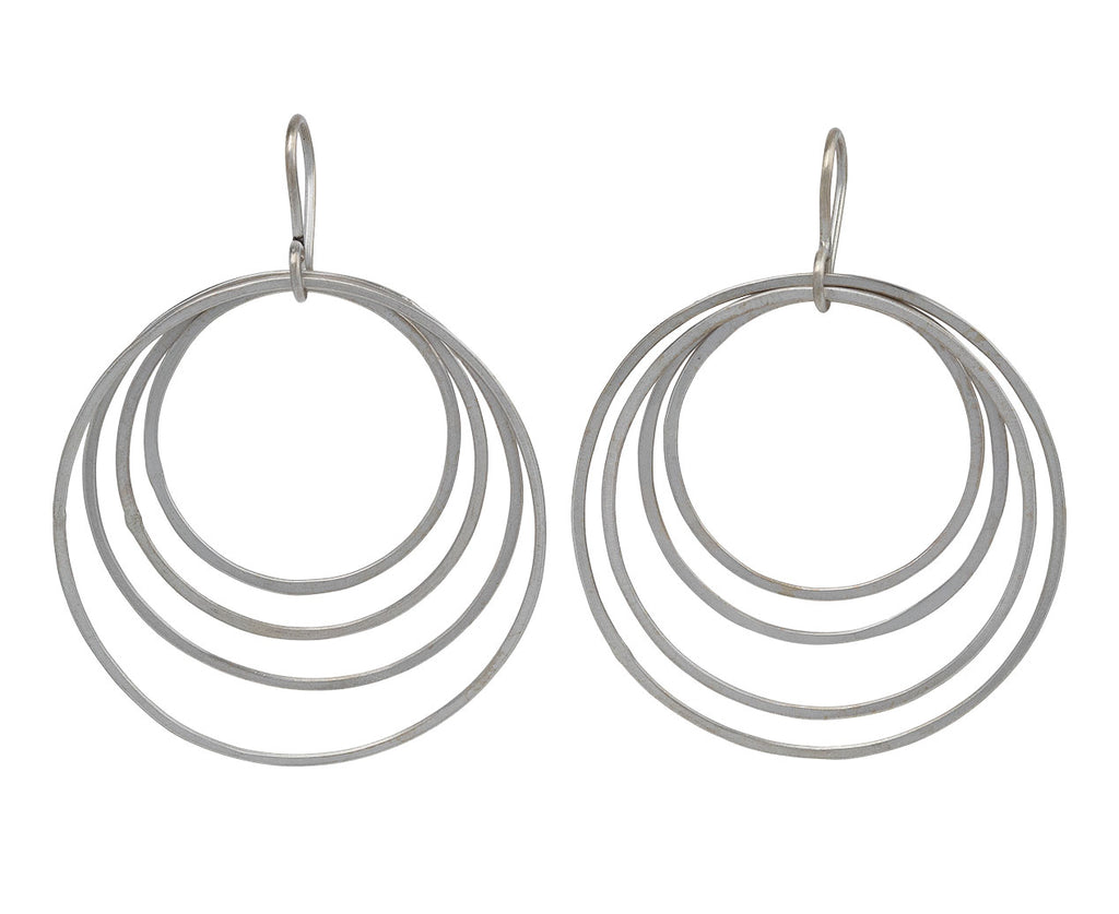 Jane Diaz Silver Whisper Graduated Hoop Earrings