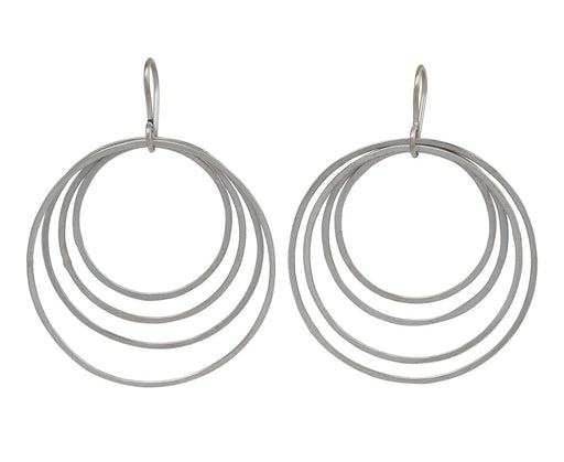 Jane Diaz Silver Whisper Graduated Hoop Earrings