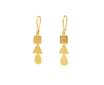 Gold Organic Cascade Earrings
