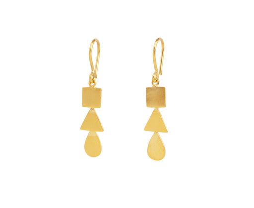 Gold Organic Cascade Earrings