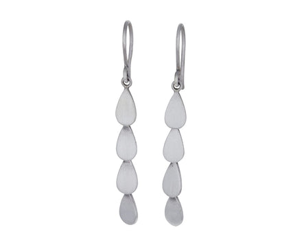 Silver Teardrop Cascade Earrings - TWISTonline 