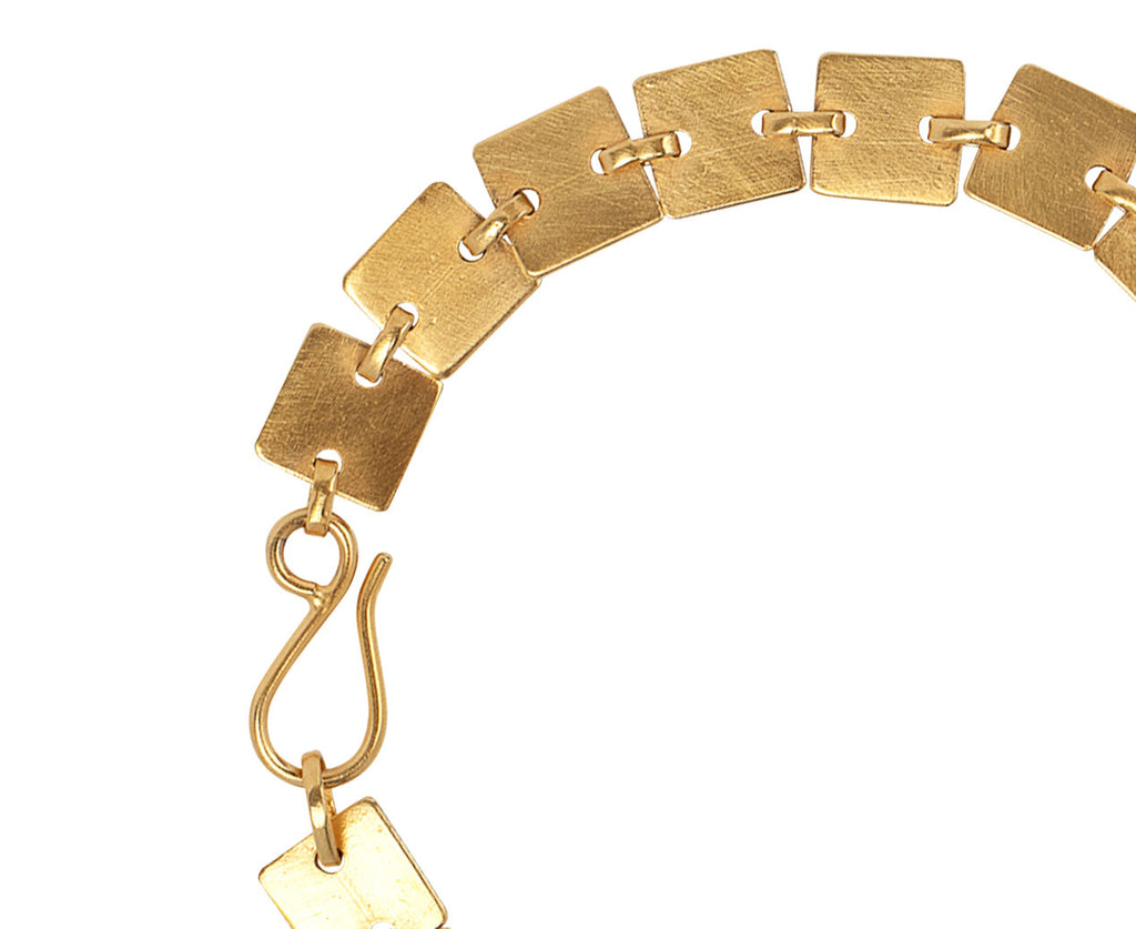 Jane Diaz Gold Plated Square Link Bracelet Clasp
