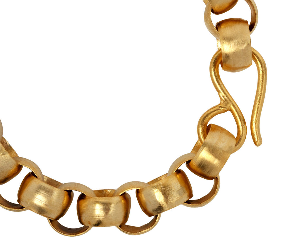 Jane Diaz Gold Plated Heavy Belcher Chain Bracelet Clasp 