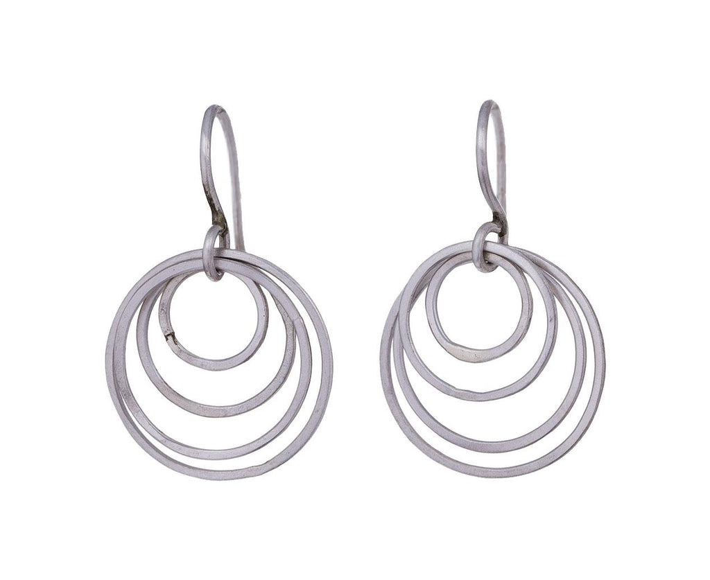 Small Whisper Silver Hoop Drop Earrings