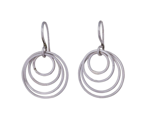 Small Whisper Silver Hoop Drop Earrings - TWISTonline 