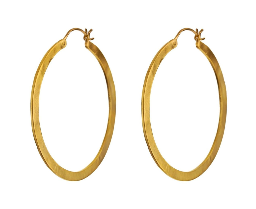 Large Gold Plated Hoop Earrings