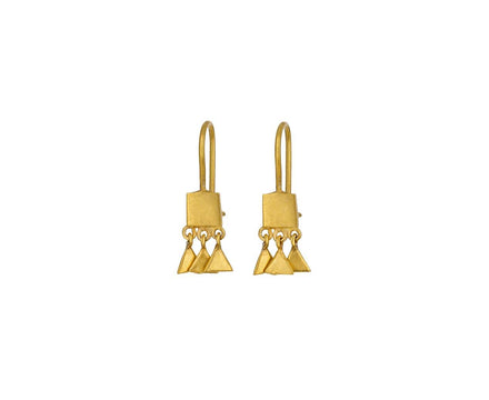 Tiny Square Triangle Drop Earrings - TWISTonline 