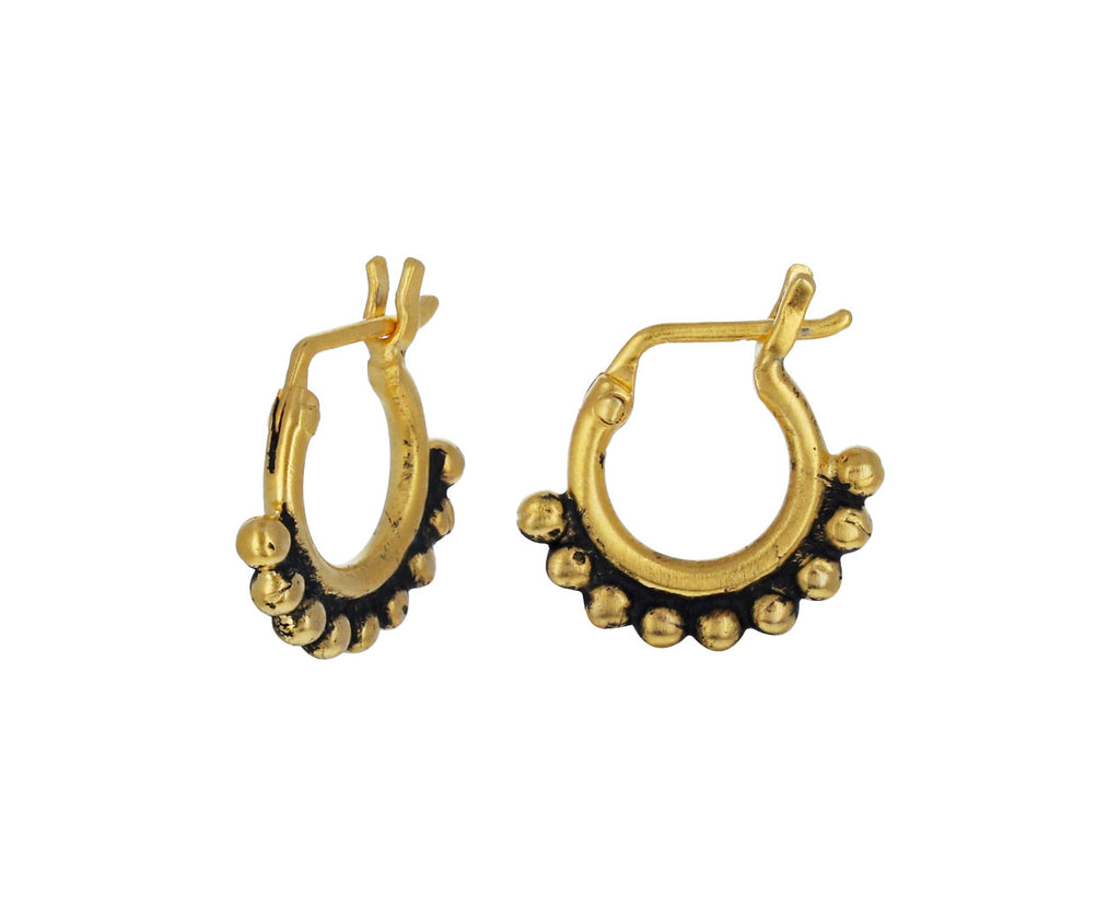 Small Granulated Hoop Earrings