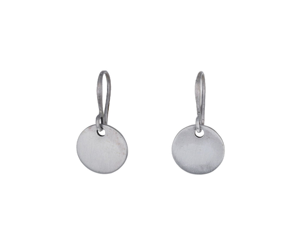 Small Silver Coin Drop Earrings