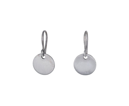 Small Silver Coin Drop Earrings