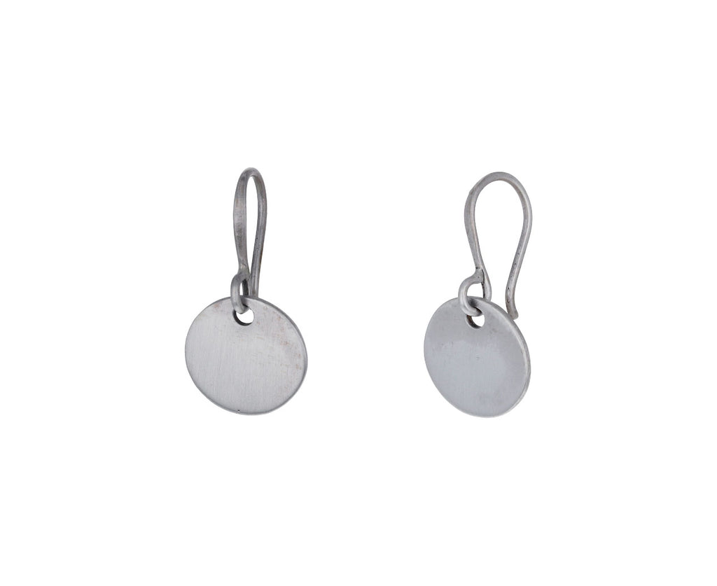 Small Silver Coin Drop Earrings