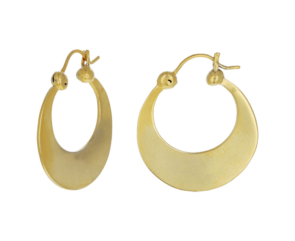 Gold Wide Hoop Earrings