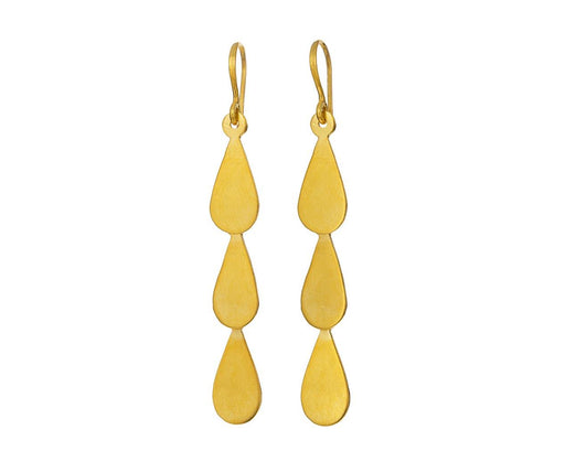 Gold Teardrop Cascade Earrings - TWISTonline 