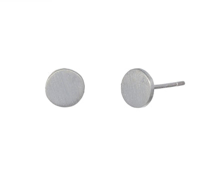 Silver Disc Stud Earring - TWISTonline 