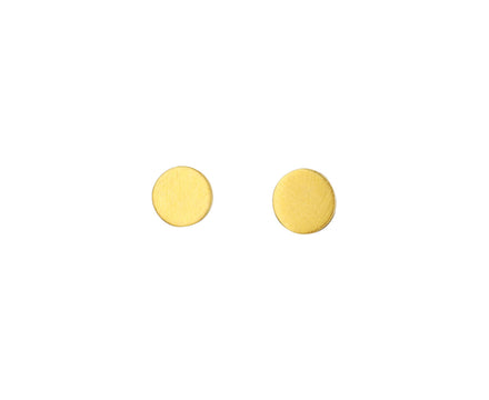 Gold Plated Disc Post Earrings
