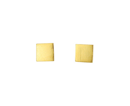 Gold Plated Square Earrings
