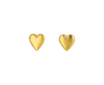 Gold Plated Heart Post Earrings