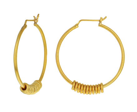 Sliding Ring Hoop Earrings - TWISTonline 