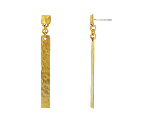 Hammered Bar Drop Earring - TWISTonline 