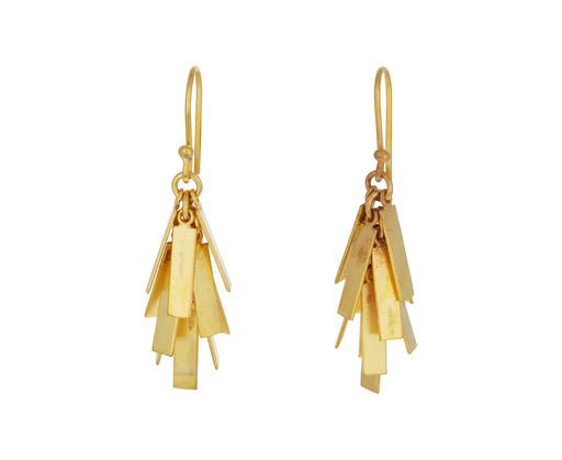 Short Rectangle Cluster Drop Earrings