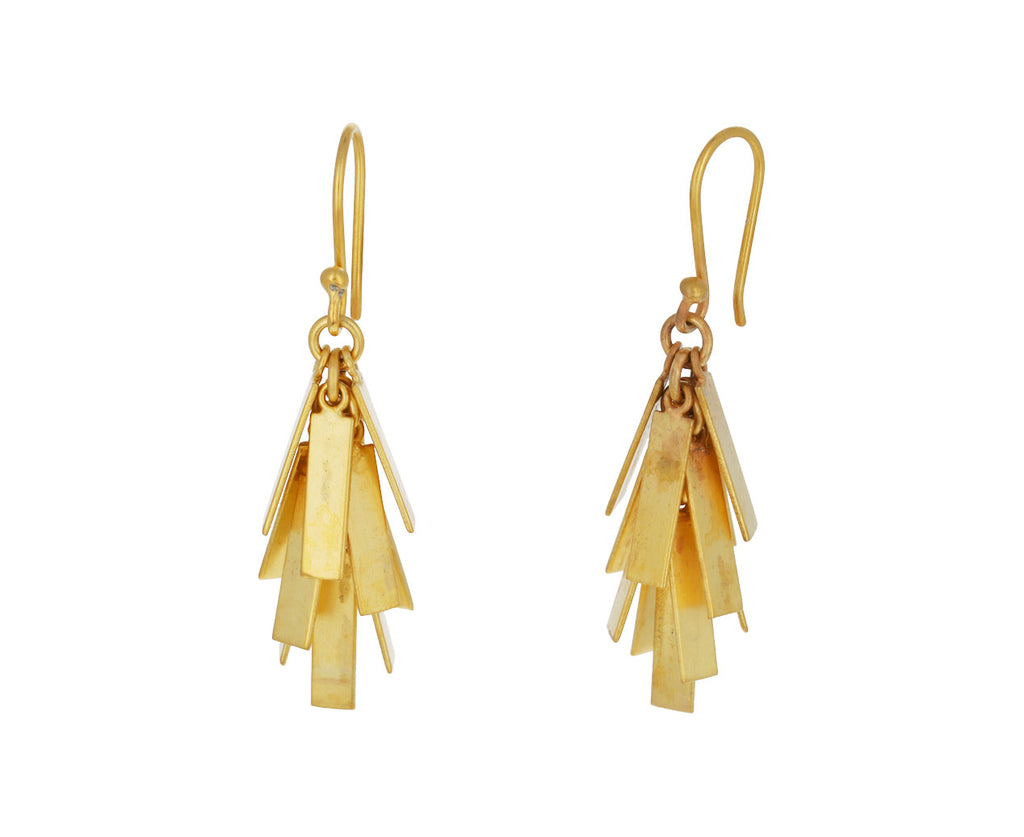 Short Rectangle Cluster Drop Earrings