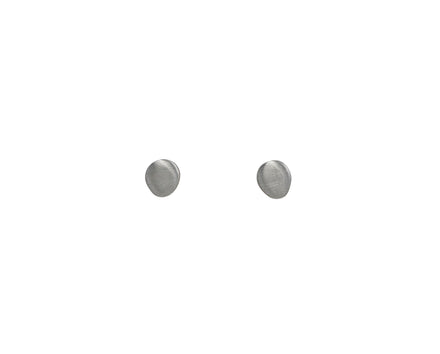 Jane Diaz Small Silver River Rock Stud Earrings