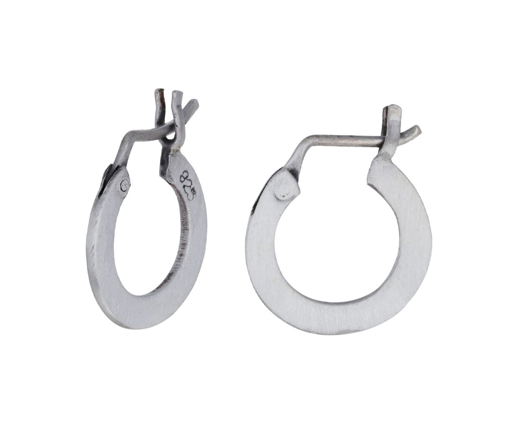 Silver Mini Flat Hoop Earrings
