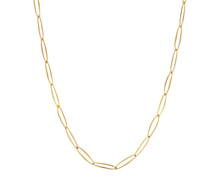 Delicate Gold Oval Link Chain Necklace - TWISTonline 