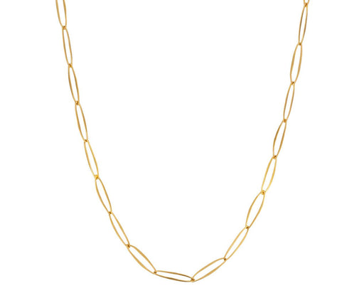 Delicate Gold Oval Link Chain Necklace - TWISTonline 