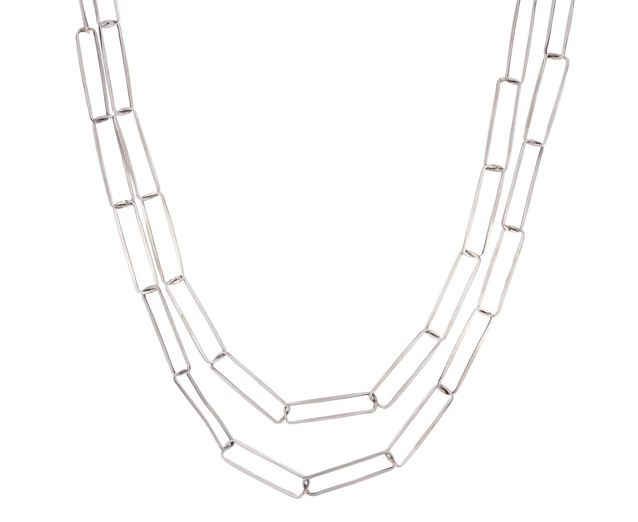 Sterling Silver Long Paper Clip Link Chain