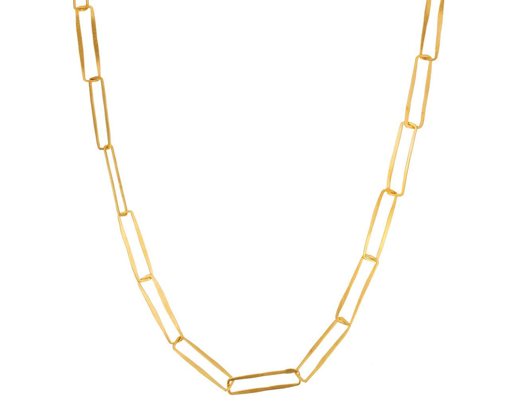 Gold Delicate Paper Clip Chain Necklace - TWISTonline 